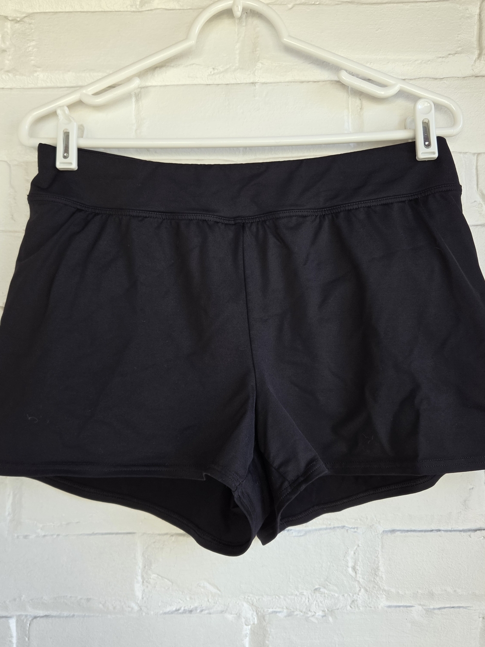 Lands End Womens Swim Shorts Black With Interior Briefs Size 8